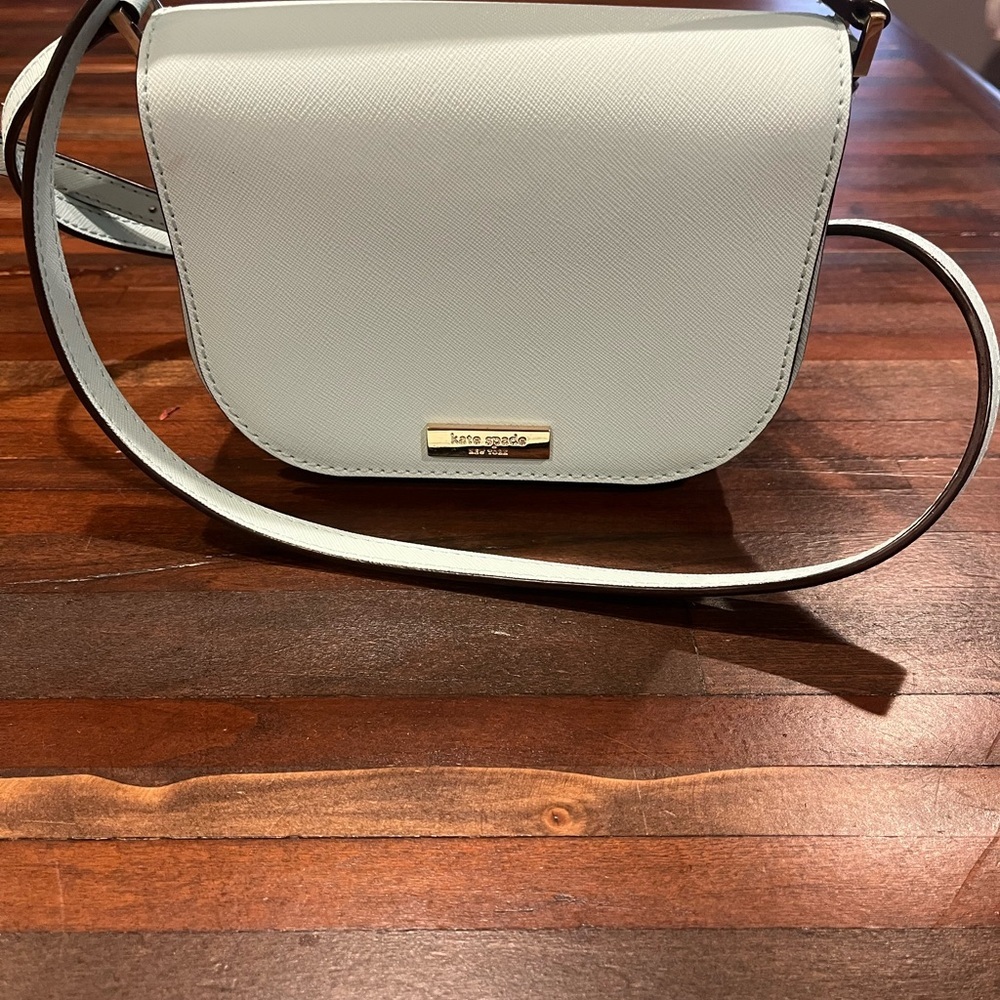 Kate Spade Blue Crossbody Bag with Gold Hardware